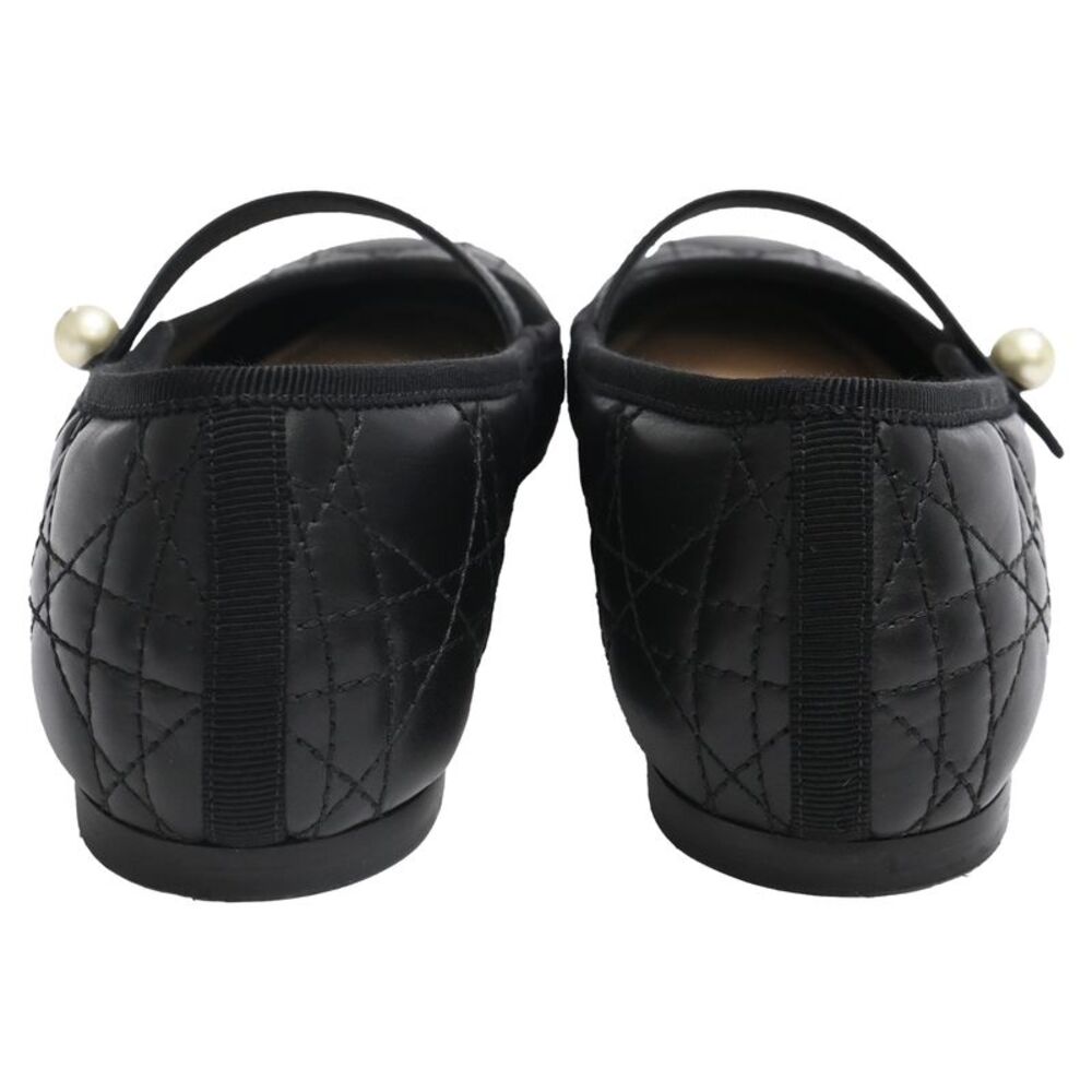 Dior Quilted Cannage Ballet Flats in Black Calf Leather - Picture 3 of 8